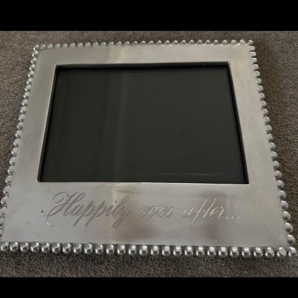Happily Ever After Silver Beaded Frame 5x7